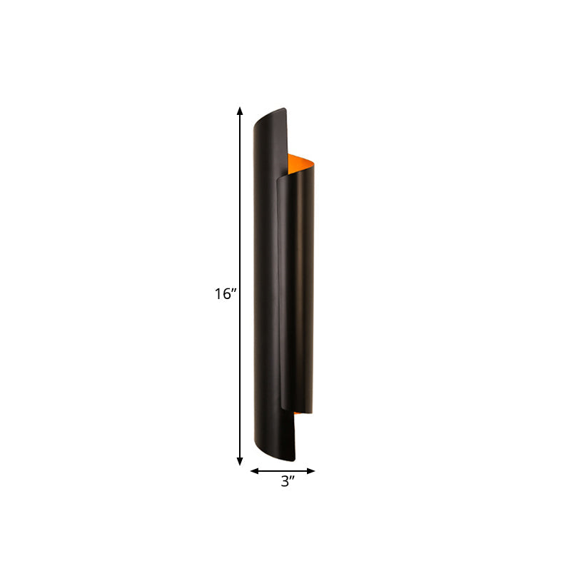 Skørter | Black/White/Gold curved wall lamp modernist iron 2-light wall sconce, 16"/21.5"/29.5" wide