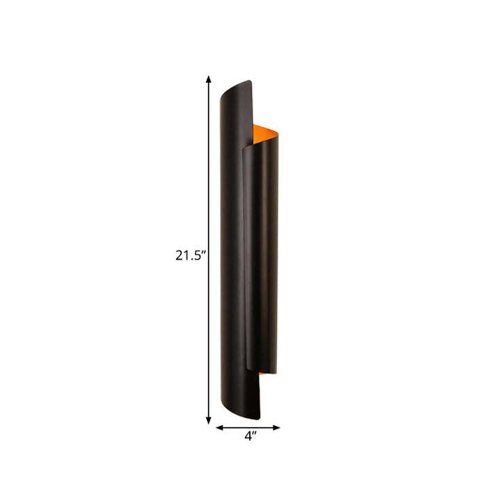 Skørter | Black/White/Gold curved wall lamp modernist iron 2-light wall sconce, 16"/21.5"/29.5" wide