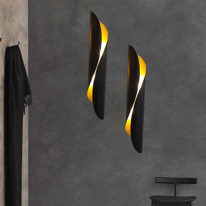 Skørter | 2-Head Roll Flush Mount Wall Light Minimalism Black/White Metal Wall Lighting