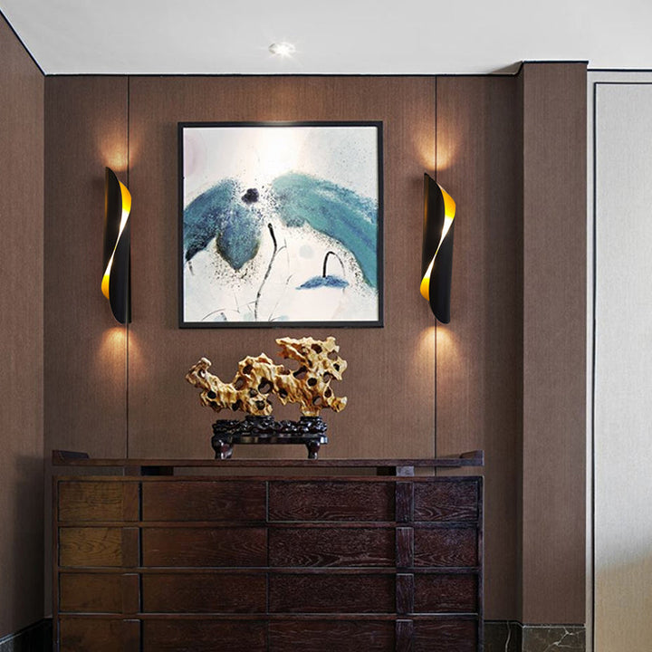 Skørter | 2-Head Roll Flush Mount Wall Light Minimalism Black/White Metal Wall Lighting