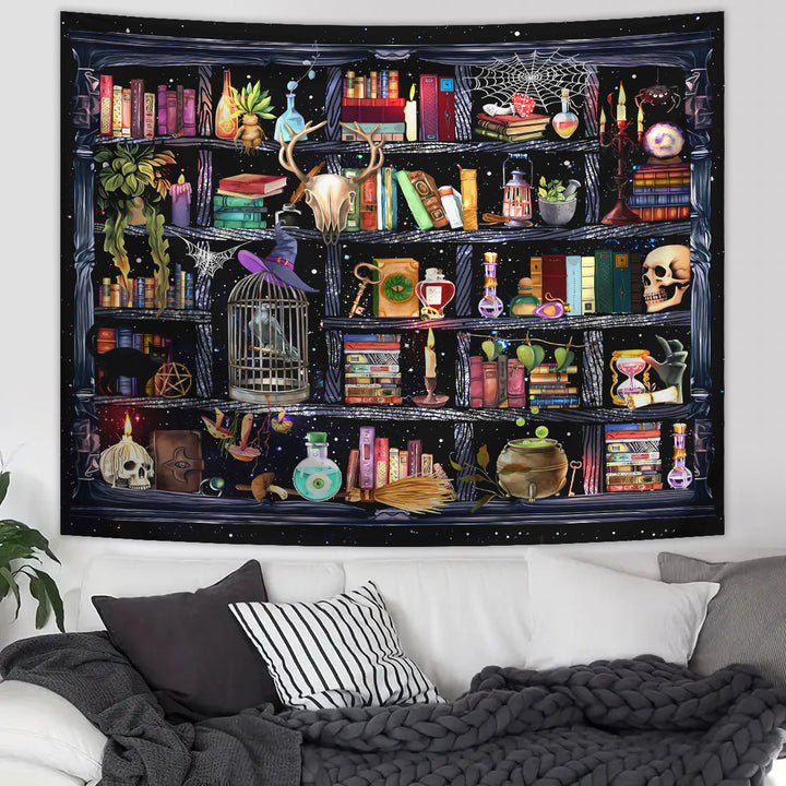 Lisslune | Skeleton Horror Halloween Tapestry