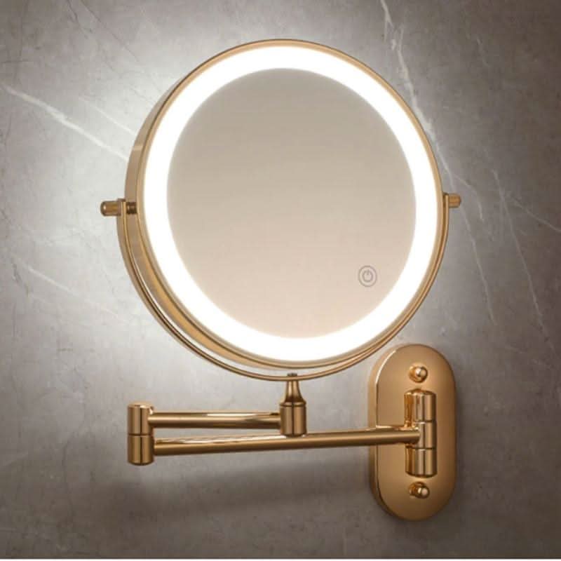 Lisslune | Gold Rechargeable LED Makeup Magnifying Mirror