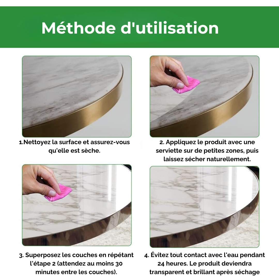 Lisslune | Marble cleaner - protection and nanocrystalline shine