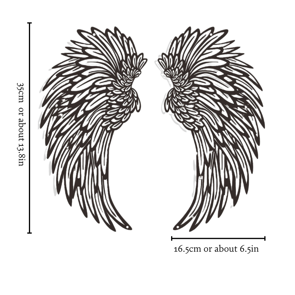 Lisslune | AngelGlow Illuminated Angel Wing Wall Art with Elegant Feather Design