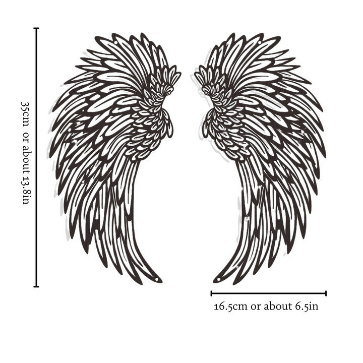 Lisslune | AngelGlow Illuminated Angel Wing Wall Art with Elegant Feather Design