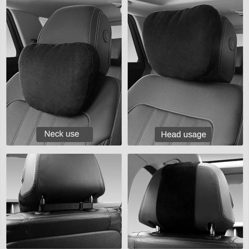 Lisslune | Universal Adjustable Car Neck Pillow Support with Soft Plush Finish
