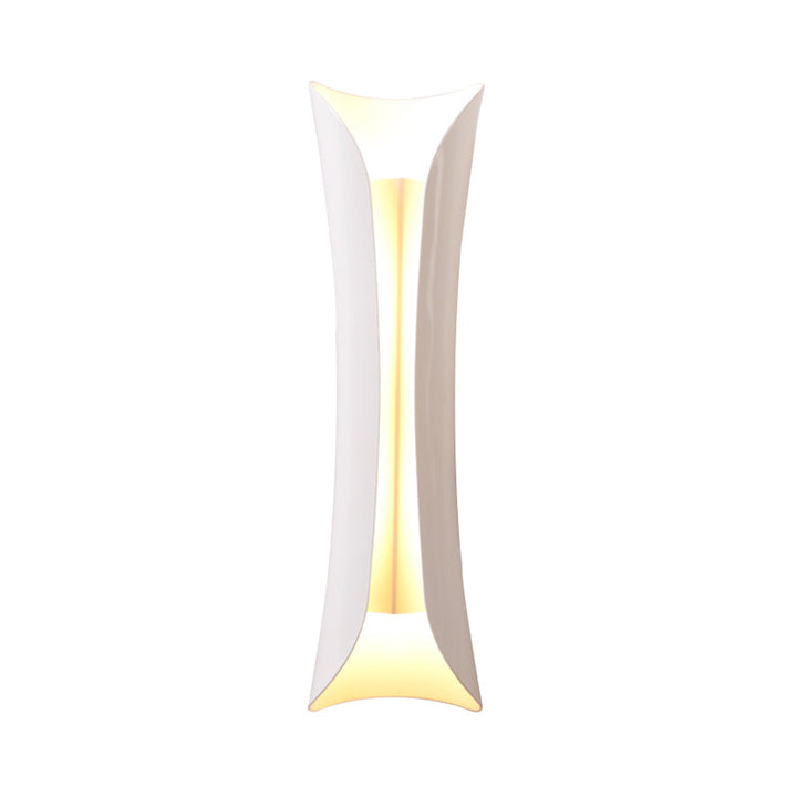 Skørter | Metal Black/White Wall Lamp Curved 2-Light Modernist Wall Light Fixture, 33cm/53cm/76cm H