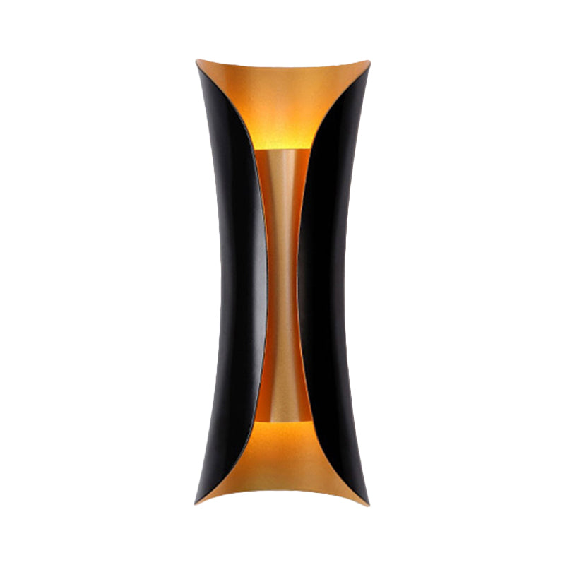 Skørter | Modern Curl Wall Lamp 13"/21"/30" Height 2 Lights Metallic Indoor Wall Lighting in Black