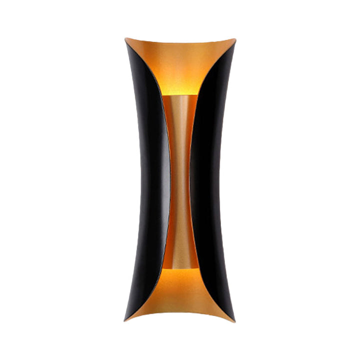 Skørter | Modern Curl Wall Lamp 13"/21"/30" Height 2 Lights Metallic Indoor Wall Lighting in Black
