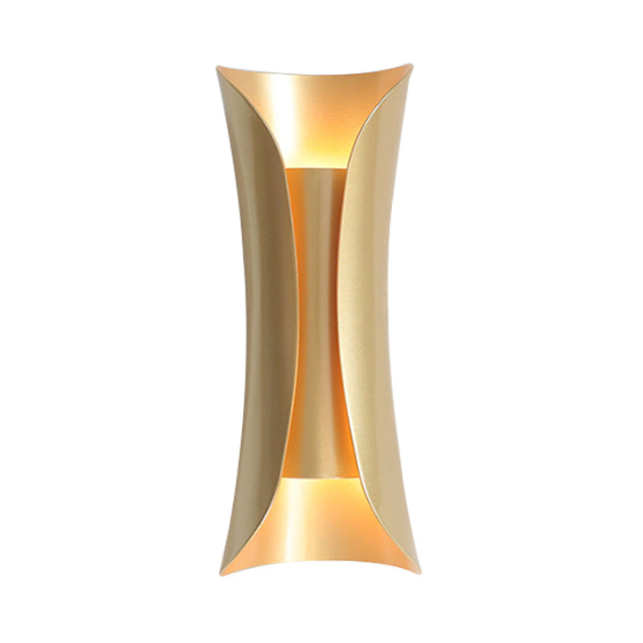 Skørter | 13"/21"/30" H 2 Heads Wall Light Sconce Simplicity Shaped Metal Wall Mount Lamp, Brass/Gold/Natural Wood Finish