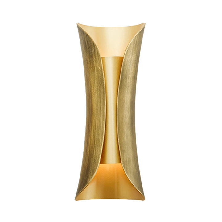 Skørter | 13"/21"/30" H 2 Heads Wall Light Sconce Simplicity Shaped Metal Wall Mount Lamp, Brass/Gold/Natural Wood Finish