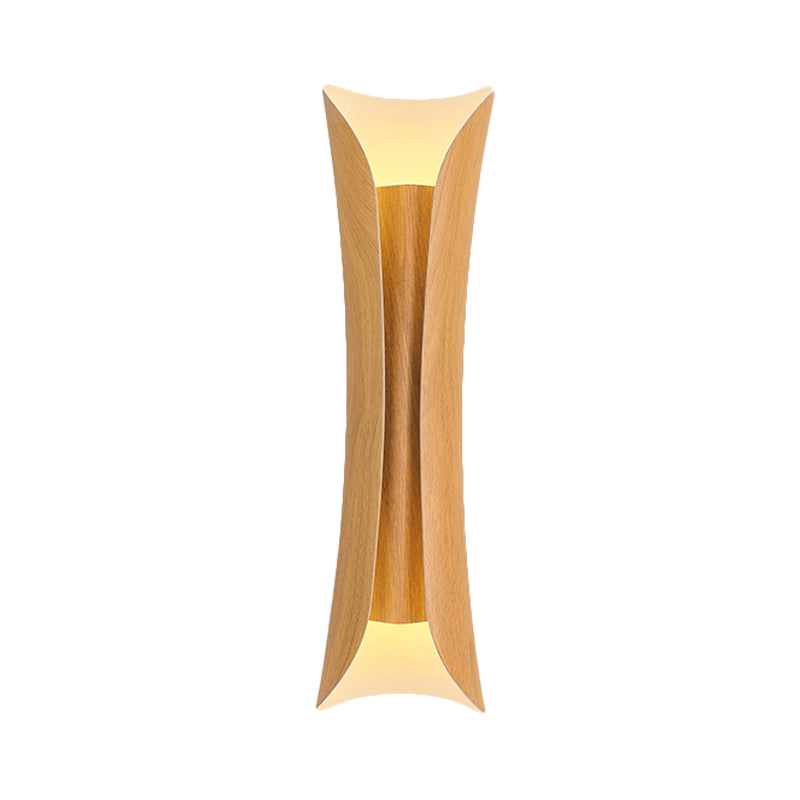 Skørter | 13"/21"/30" H 2 Heads Wall Light Sconce Simplicity Shaped Metal Wall Mount Lamp, Brass/Gold/Natural Wood Finish