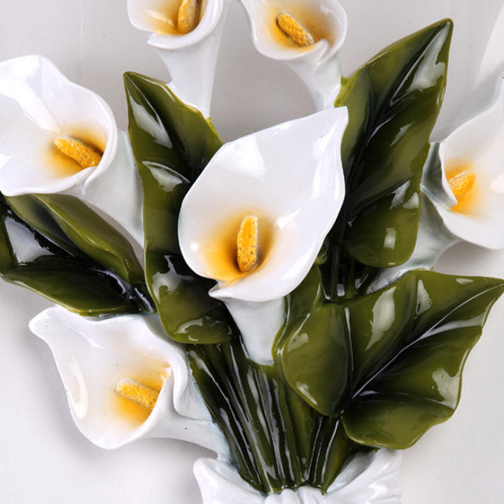 Skørter | Resin Bouquet Flush Mount Modern 1 Light Wall Lamp Sconces in Black/Green with Opal Frosted Glass