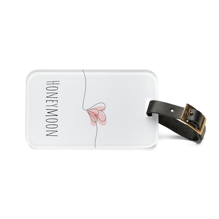 Lisslune | Chic Winter Travel Acrylic Luggage Tag with Leather Pendant for Fashion-Conscious Adventurers