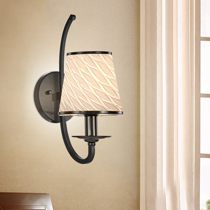 Skørter | 1 Head Wall Light with Cone Shade Beige/Blue-Turquoise/Green Glass Contemporary Style Hallway Wall Light