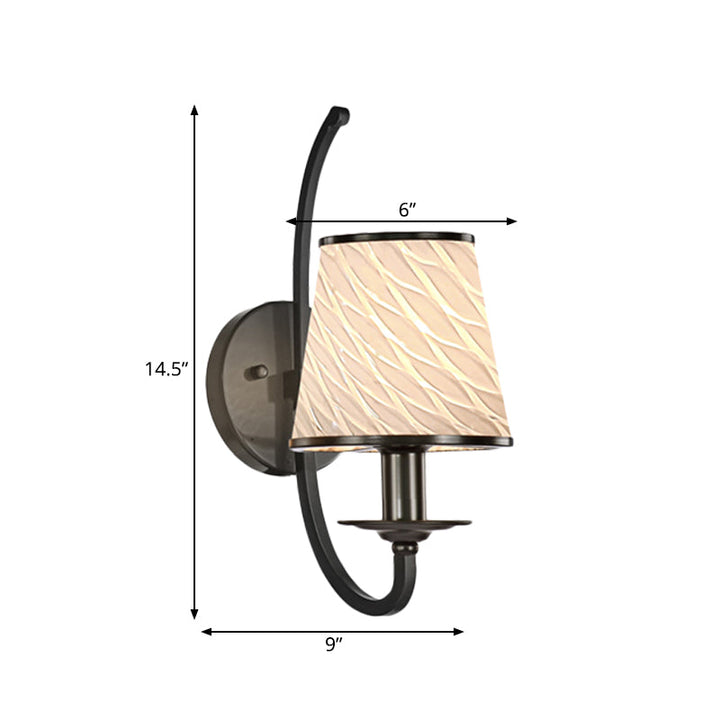 Skørter | 1 Head Wall Light with Cone Shade Beige/Blue-Turquoise/Green Glass Contemporary Style Hallway Wall Light