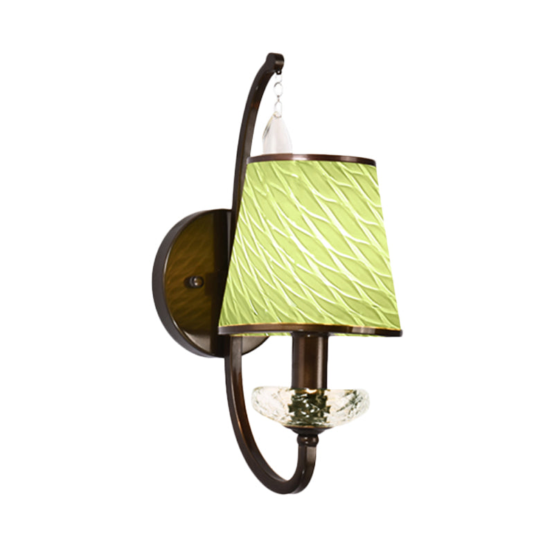 Skørter | 1 Head Wall Light with Cone Shade Beige/Blue-Turquoise/Green Glass Contemporary Style Hallway Wall Light