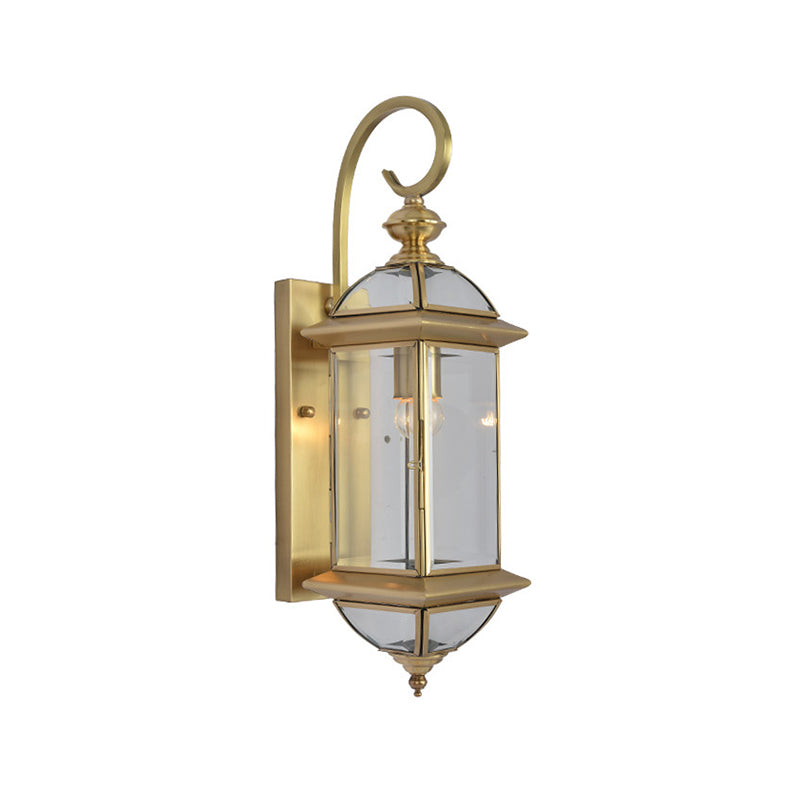 Skørter | Metal Brass Wall Lamp Geometric 1 Head Traditional Wall Mount Lamp for Living Room