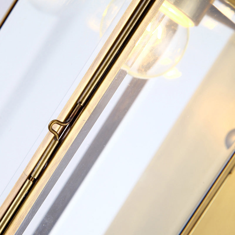 Skørter | Metal Brass Wall Lamp Geometric 1 Head Traditional Wall Mount Lamp for Living Room