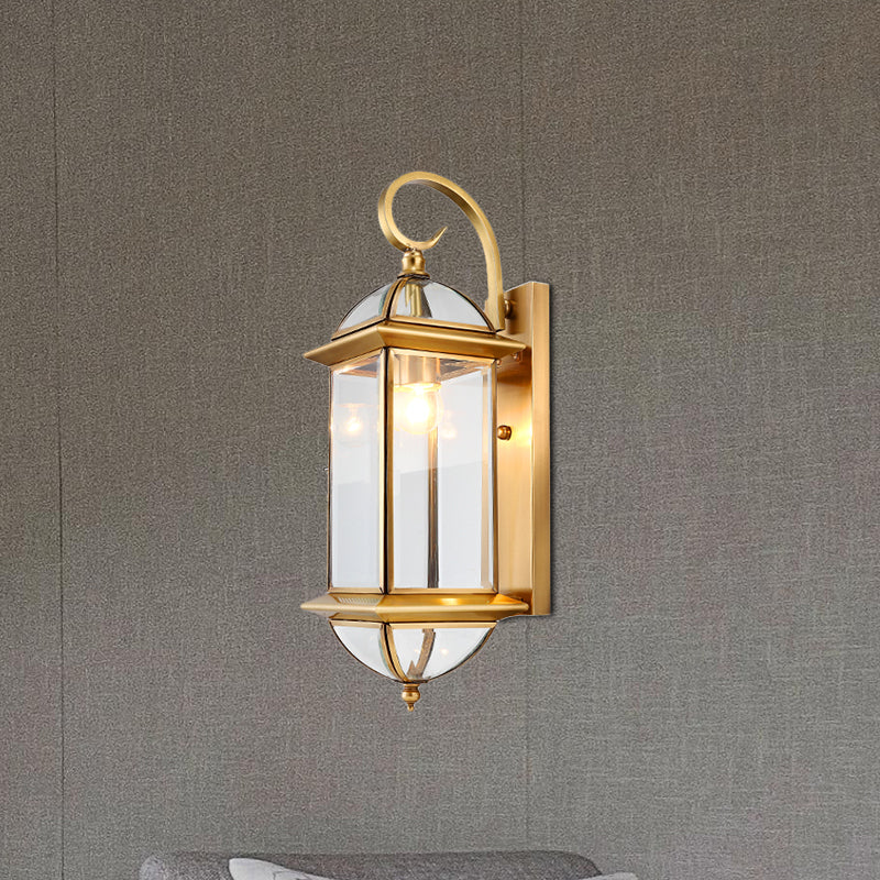 Skørter | 1 Bulb Metal Wall Sconce Traditional Gold Curvy Arm Living Room Wall Light Fixture