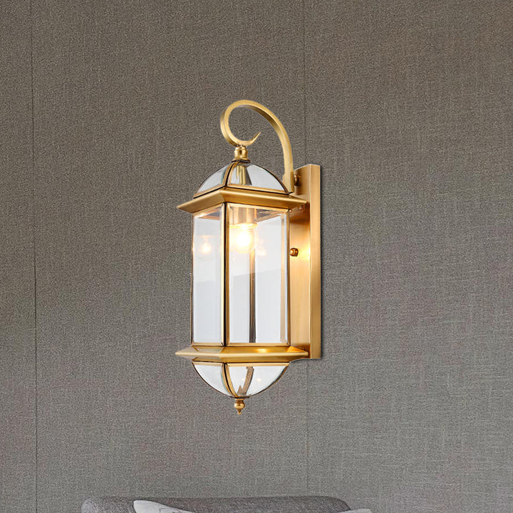 Skørter | 1 Bulb Metal Wall Sconce Traditional Gold Curvy Arm Living Room Wall Light Fixture