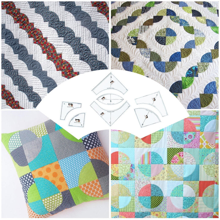 Lisslune | Quick Curve Quilt Template Set