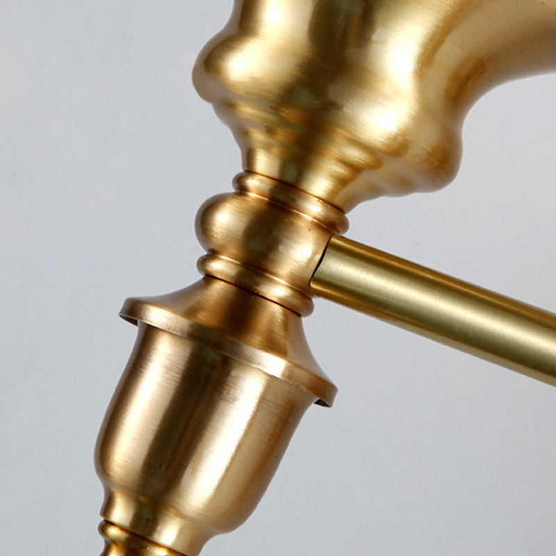 Skørter | Frosted Glass Conical Wall Lamp Vintage Style 1/2-Cup Indoor Wall Lighting in Brass