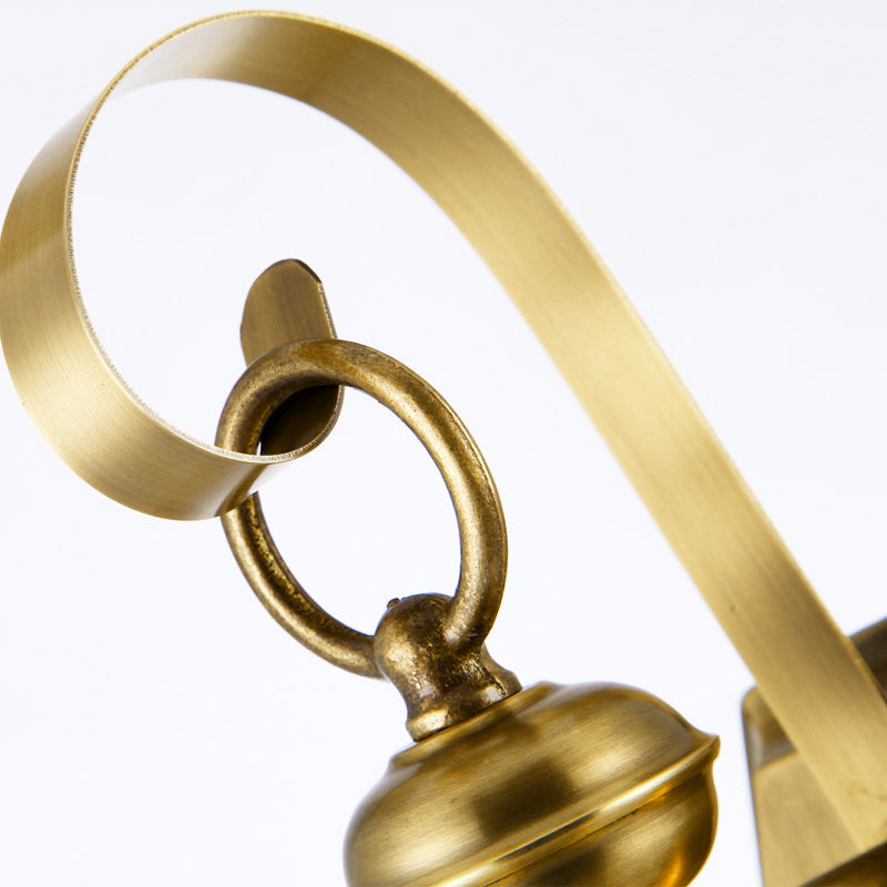 Skørter | Brass 1-Light Wall Lamp Sconces Traditional Metal Lamp Wall Mounted Lamp with Clear Glass Shade