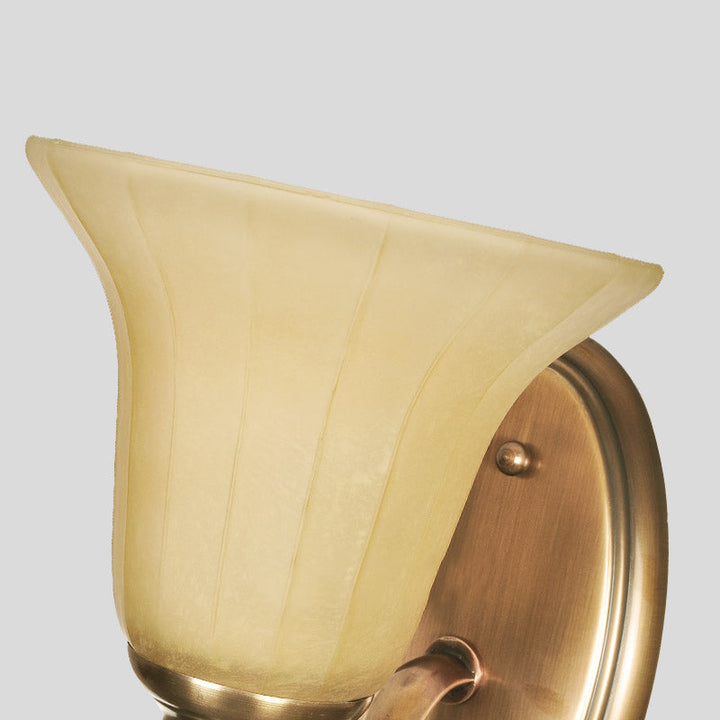 Skørter | Metallic Goose Neck Wall Lamp Modern Style 1 Head Hall Gold-Finish Wall Light with Opal Glass Shade