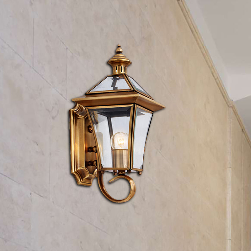 Skørter | Brass Birdcage Wall Lamp Traditionalist Metal 1 Light Balcony Wall Mount Lighting, 14"/15" High