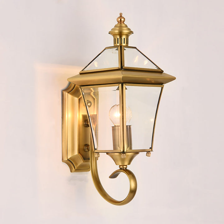 Skørter | Brass Birdcage Wall Lamp Traditionalist Metal 1 Light Balcony Wall Mount Lighting, 14"/15" High
