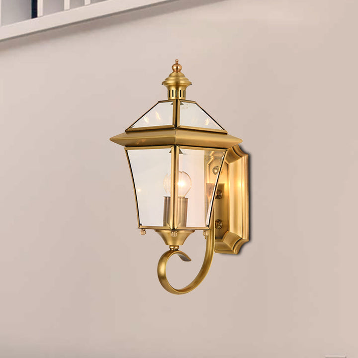 Skørter | Brass Birdcage Wall Lamp Traditionalist Metal 1 Light Balcony Wall Mount Lighting, 14"/15" High