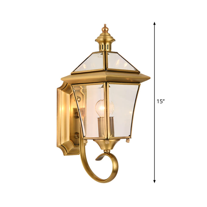 Skørter | Brass Birdcage Wall Lamp Traditionalist Metal 1 Light Balcony Wall Mount Lighting, 14"/15" High