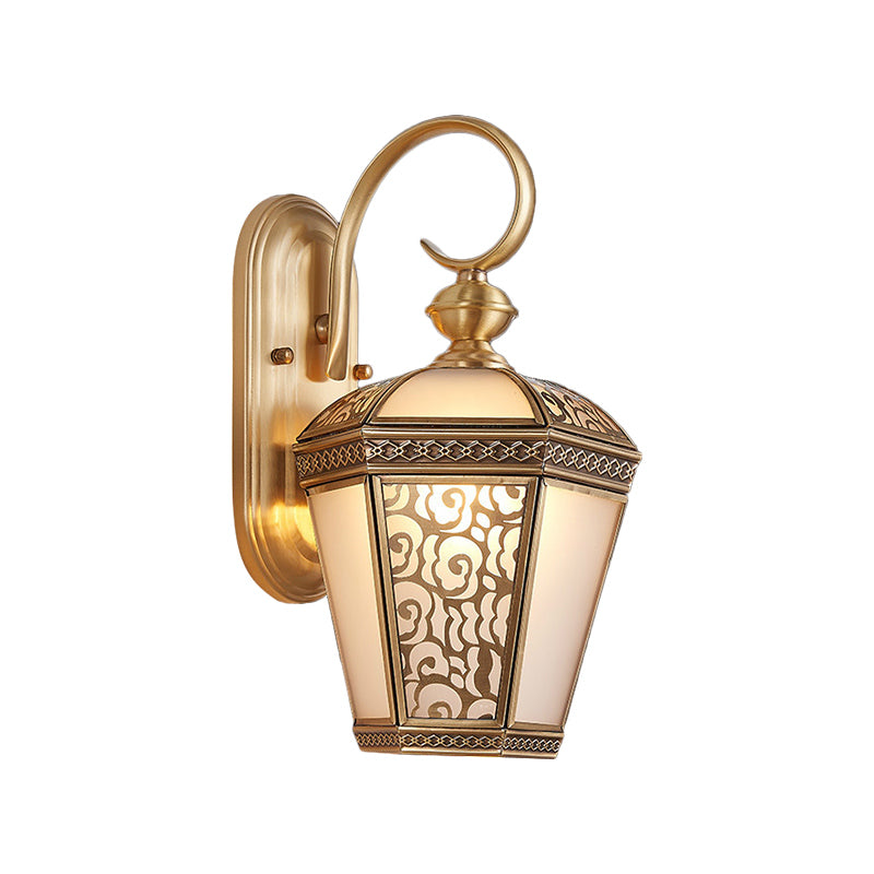 Skørter | Metallic Brass Wall Lamp Lighting Birdcage 1-Light Traditional Wall Fixture for Hallway, 6"/7.5" Wide