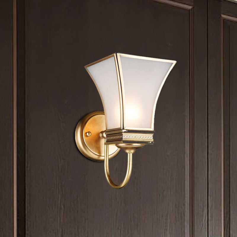 Skørter | Bell Metal Wall Lamp Traditional 1/2 Lights Brass Living Room Wall Lighting Fixture