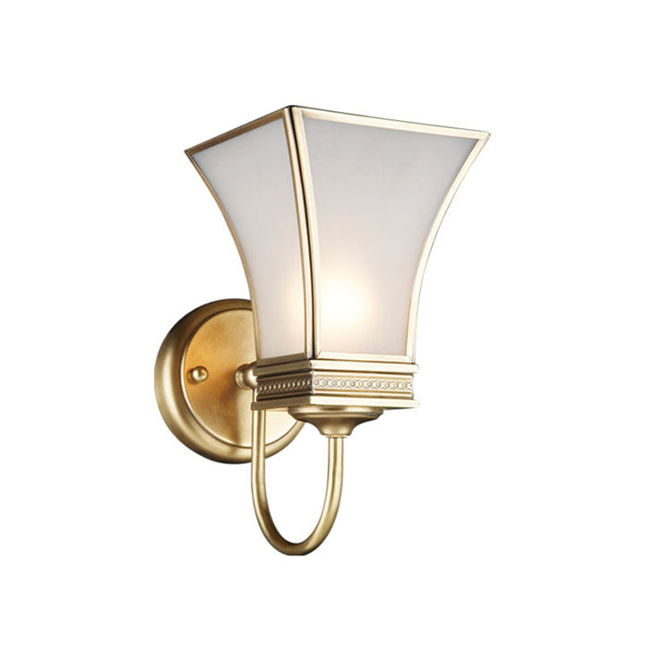 Skørter | Bell Metal Wall Lamp Traditional 1/2 Lights Brass Living Room Wall Lighting Fixture