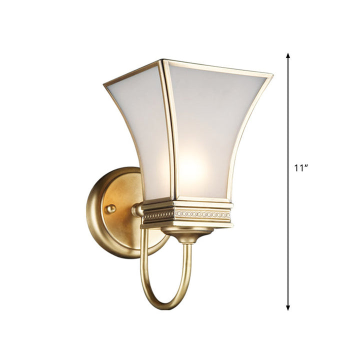 Skørter | Bell Metal Wall Lamp Traditional 1/2 Lights Brass Living Room Wall Lighting Fixture