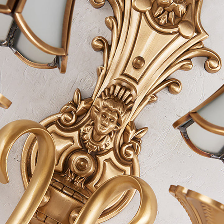 Skørter | 1/2 lamps wall painting traditional brass curved metal wall light decoration for living room
