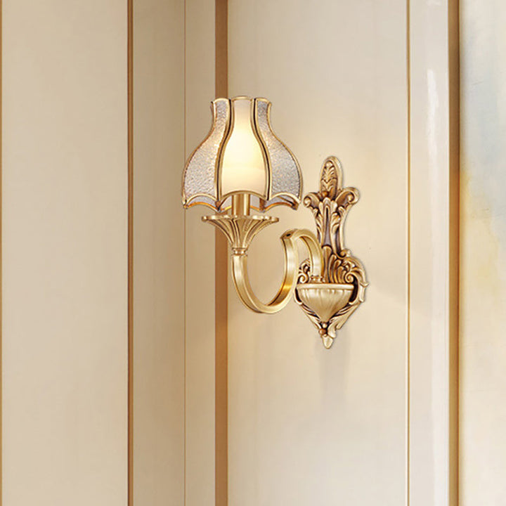 Skørter | Metal Brass Wall Lamp Lighting Curving 1/2-Light Traditional Wall Lamp for Bedroom