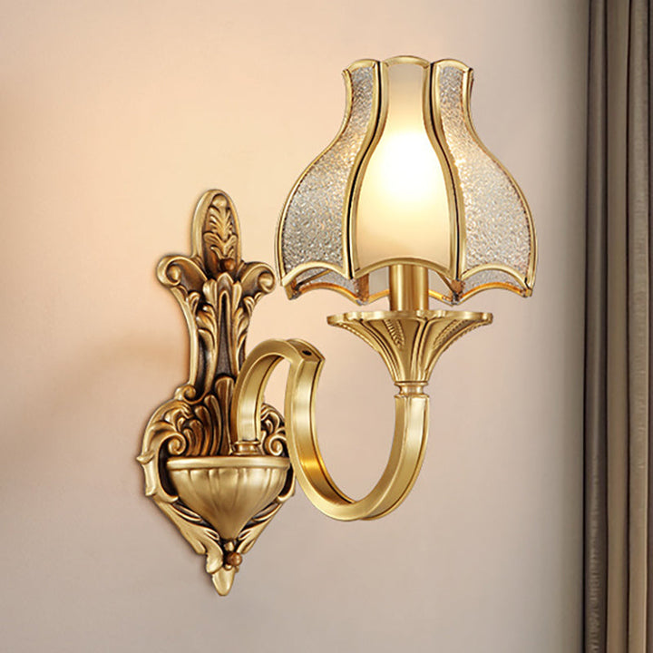 Skørter | Metal Brass Wall Lamp Lighting Curving 1/2-Light Traditional Wall Lamp for Bedroom
