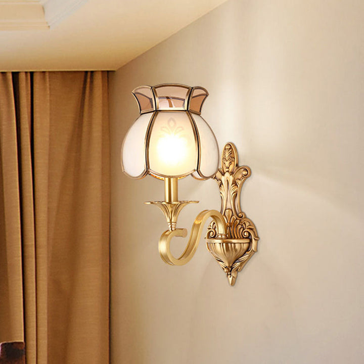 Skørter | Metal Brass Wall Lamp Birdcage 1/2-Cup Traditional Wall Lighting Fixture for Living Room
