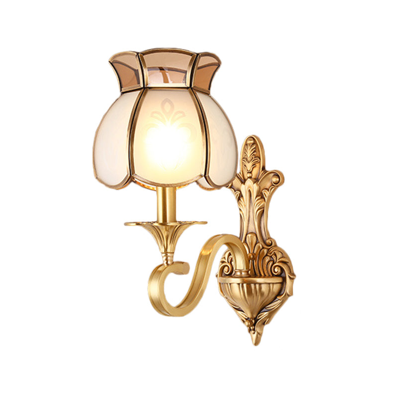 Skørter | Metal Brass Wall Lamp Birdcage 1/2-Cup Traditional Wall Lighting Fixture for Living Room