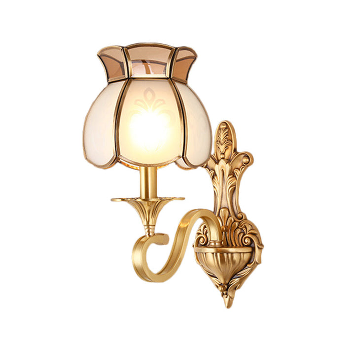 Skørter | Metal Brass Wall Lamp Birdcage 1/2-Cup Traditional Wall Lighting Fixture for Living Room