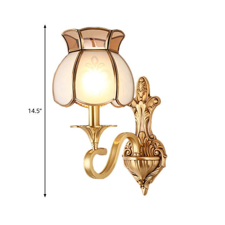 Skørter | Metal Brass Wall Lamp Birdcage 1/2-Cup Traditional Wall Lighting Fixture for Living Room