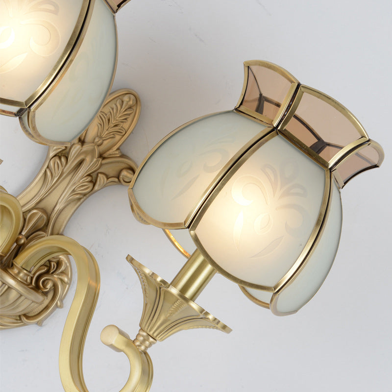 Skørter | Metal Brass Wall Lamp Birdcage 1/2-Cup Traditional Wall Lighting Fixture for Living Room