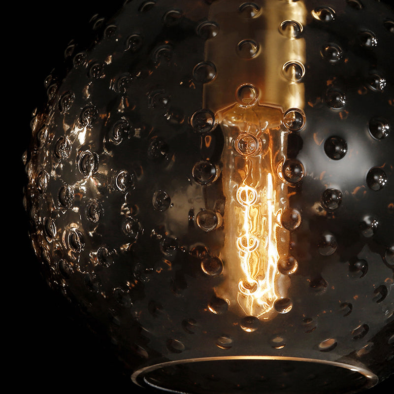 Skørter | Pink/Yellow/Blue Glass Globe Wall Lamp Retro 1-Bulb Arm Sconce Light in Brass Finish