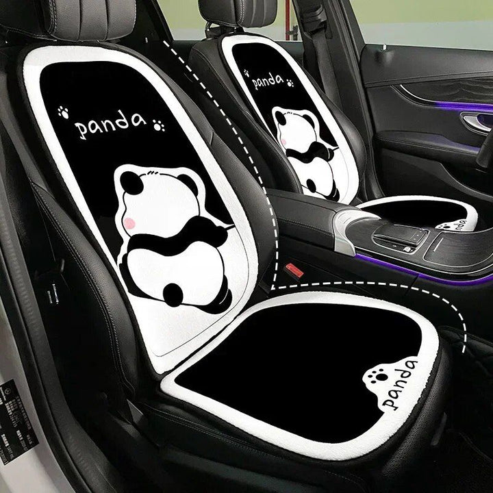 Lisslune | Warm Panda Plush Car Seat Cushion - Universal Fit for Autumn & Winter