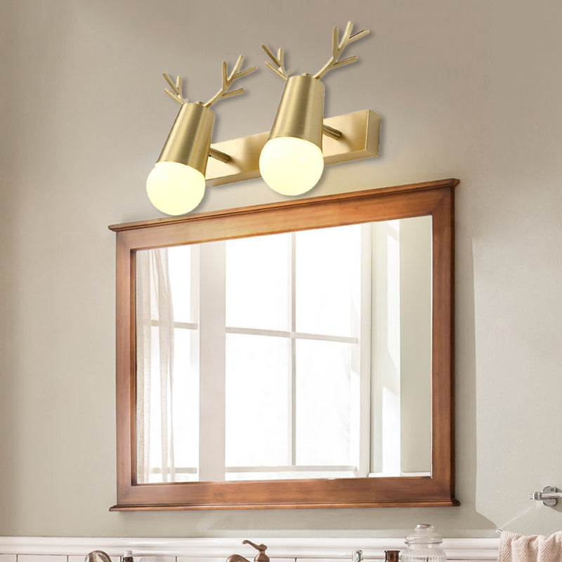 Skørter | Globe Bathroom Vanity Light Traditionalism Metal 2/3-Cup Brass Wall Lamp Lighting