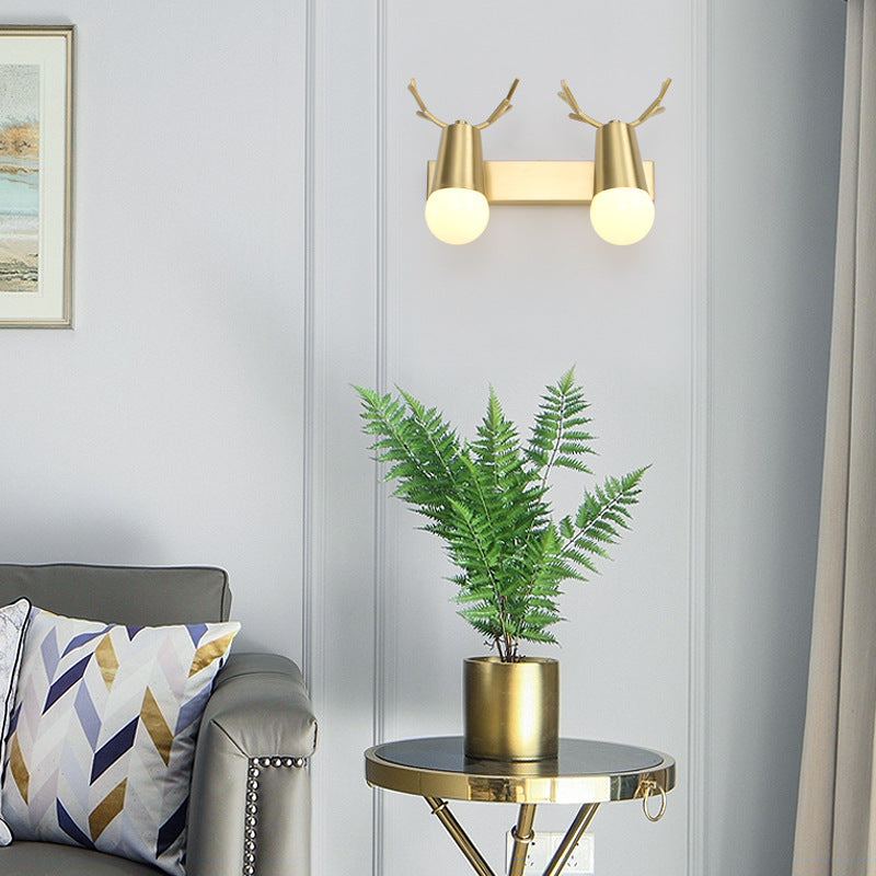 Skørter | Globe Bathroom Vanity Light Traditionalism Metal 2/3-Cup Brass Wall Lamp Lighting
