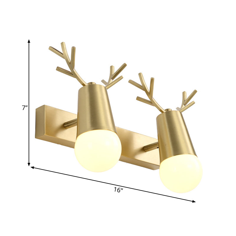 Skørter | Globe Bathroom Vanity Light Traditionalism Metal 2/3-Cup Brass Wall Lamp Lighting